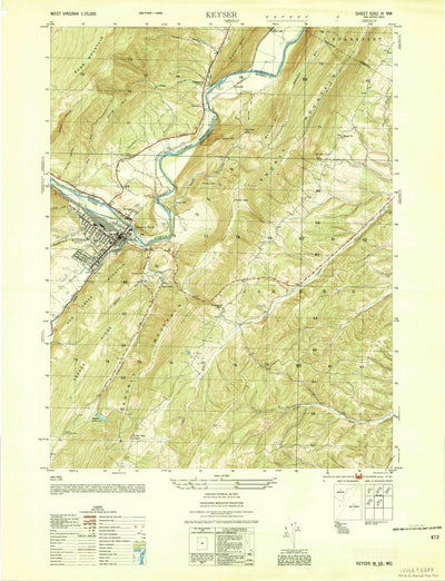 United States Geological Survey Keyser, WV-MD (1950, 25000-Scale) digital map