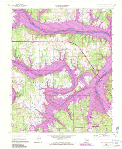 United States Geological Survey Keystone Dam, OK (1958, 24000-Scale) digital map