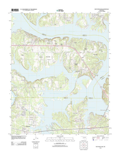 United States Geological Survey Keystone Dam, OK (2012, 24000-Scale) digital map