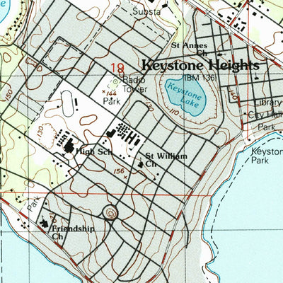 United States Geological Survey Keystone Heights, FL (1993, 24000-Scale) digital map