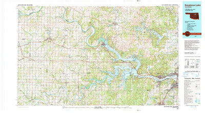 United States Geological Survey Keystone Lake, OK (1990, 100000-Scale) digital map