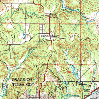 United States Geological Survey Keystone Lake, OK (1990, 100000-Scale) digital map