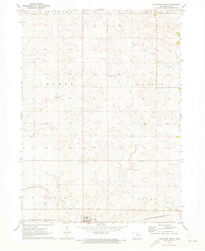 United States Geological Survey Keystone North, IA (1971, 24000-Scale) digital map