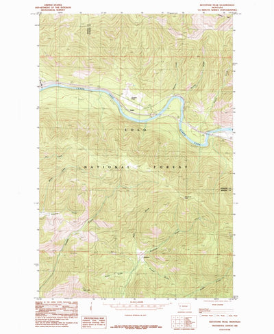 United States Geological Survey Keystone Peak, MT (1985, 24000-Scale) digital map