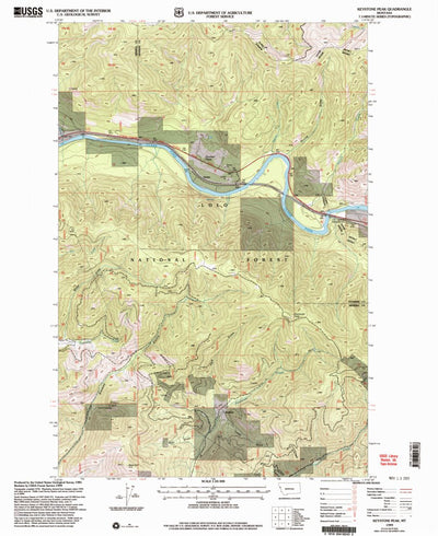 United States Geological Survey Keystone Peak, MT (1999, 24000-Scale) digital map