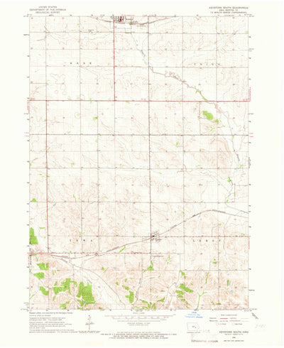 United States Geological Survey Keystone South, IA (1965, 24000-Scale) digital map