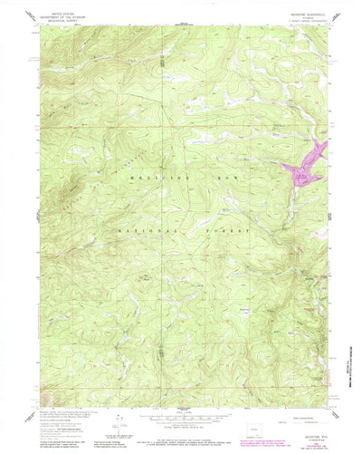 United States Geological Survey Keystone, WY (1961, 24000-Scale) digital map