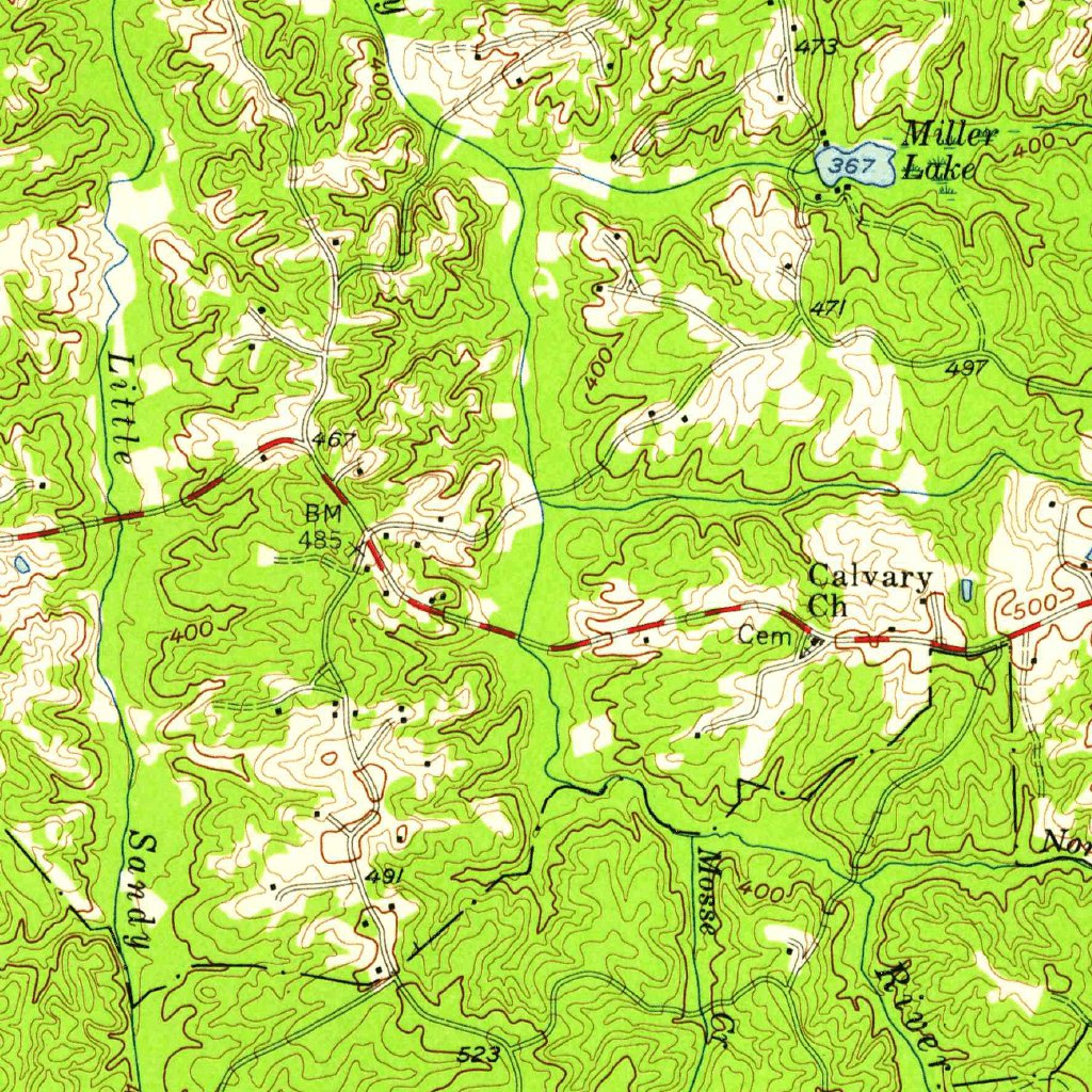 Keysville, VA (1958, 62500Scale) Map by United States Geological