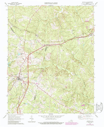 United States Geological Survey Keysville, VA (1968, 24000-Scale) digital map