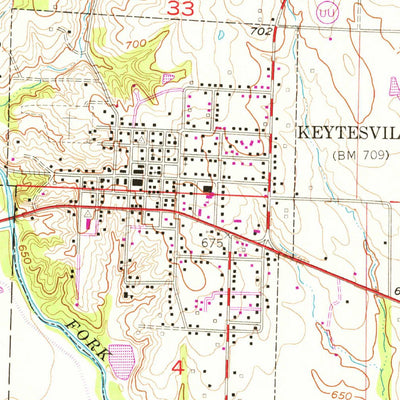 United States Geological Survey Keytesville, MO (1956, 24000-Scale) digital map