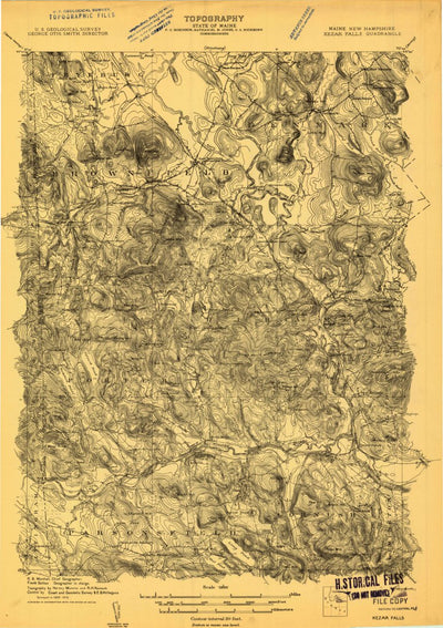 United States Geological Survey Kezar Falls, ME-NH (1910, 48000-Scale) digital map