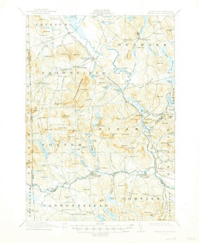 United States Geological Survey Kezar Falls, ME-NH (1911, 62500-Scale) digital map