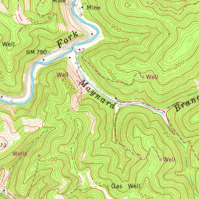 United States Geological Survey Kiahsville, WV (1962, 24000-Scale) digital map