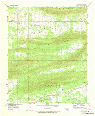 United States Geological Survey Kiamichi, OK (1971, 24000-Scale) digital map