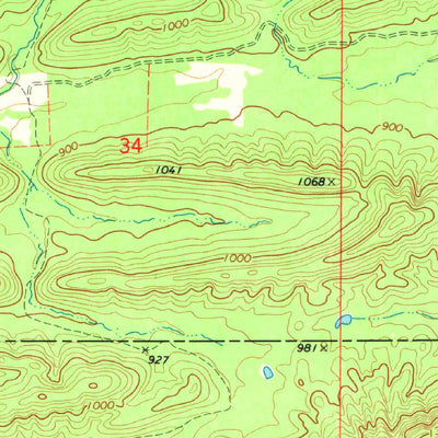 United States Geological Survey Kiamichi, OK (1971, 24000-Scale) digital map