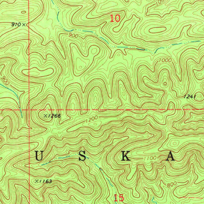 United States Geological Survey Kiamichi, OK (1971, 24000-Scale) digital map