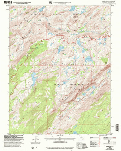 United States Geological Survey Kibbie Lake, CA (2001, 24000-Scale) digital map