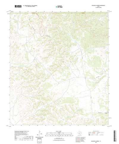 United States Geological Survey Kickapoo Caverns, TX (2022, 24000-Scale) digital map