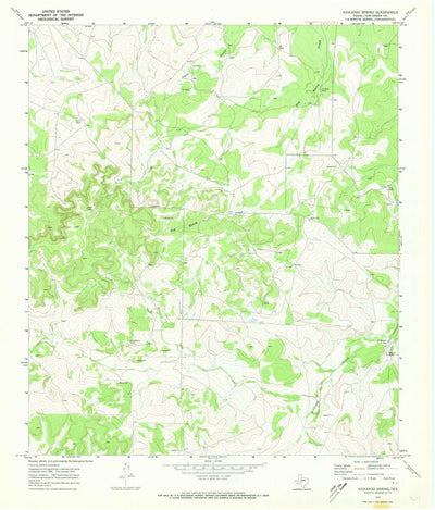 United States Geological Survey Kickapoo Spring, TX (1970, 24000-Scale) digital map