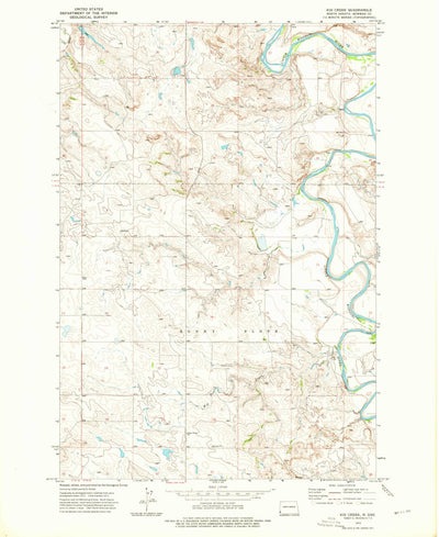 United States Geological Survey Kid Creek, ND (1973, 24000-Scale) digital map
