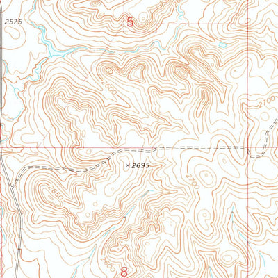 United States Geological Survey Kid Rich Butte, SD-ND (1974, 24000-Scale) digital map