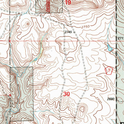 United States Geological Survey Kid Rich Butte, SD-ND (1998, 24000-Scale) digital map
