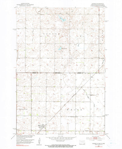 United States Geological Survey Kidder, SD-ND (1953, 24000-Scale) digital map