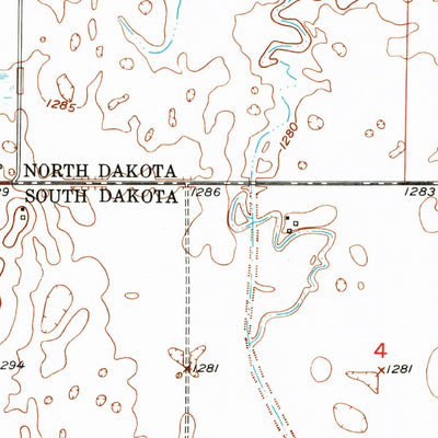 United States Geological Survey Kidder, SD-ND (1953, 24000-Scale) digital map