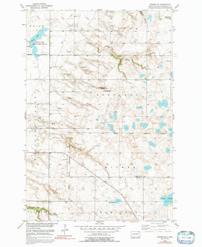 United States Geological Survey Kidder SE, SD (1954, 24000-Scale) digital map