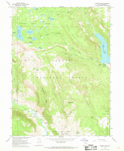 United States Geological Survey Kidney Lake, UT (1967, 24000-Scale) digital map