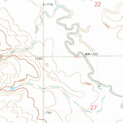 United States Geological Survey Kiefer Buttes, ND (1971, 24000-Scale) digital map