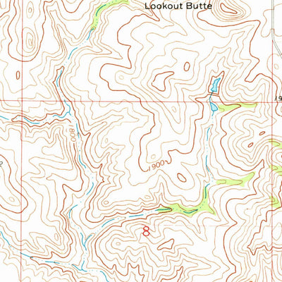 United States Geological Survey Kiefer Buttes, ND (1971, 24000-Scale) digital map