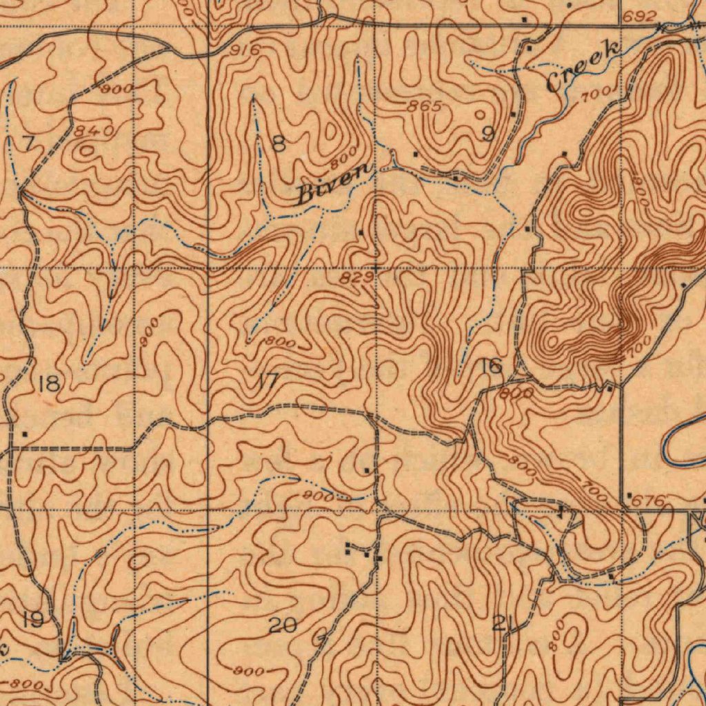 Kiefer, OK (1916, 62500Scale) Map by United States Geological Survey