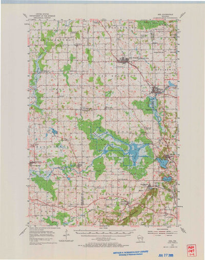 United States Geological Survey Kiel, WI (1954, 62500-Scale) digital map