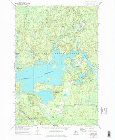 United States Geological Survey Kiernan, MI (1956, 24000-Scale) digital map