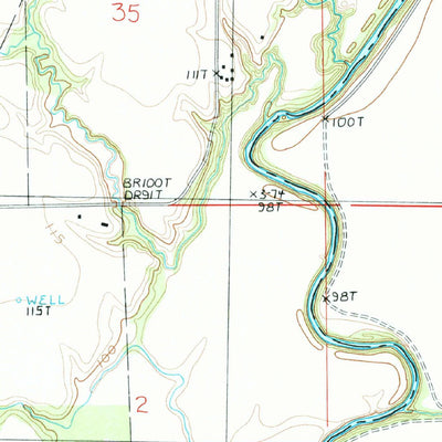 United States Geological Survey Kilbourne, LA (1988, 24000-Scale) digital map