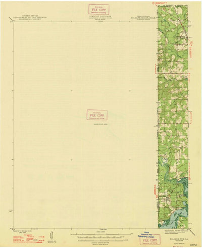 United States Geological Survey Kildare, TX-LA (1948, 62500-Scale) digital map