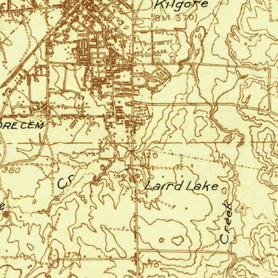 United States Geological Survey Kilgore, TX (1936, 48000-Scale) digital map
