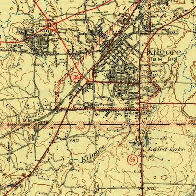 United States Geological Survey Kilgore, TX (1940, 62500-Scale) digital map