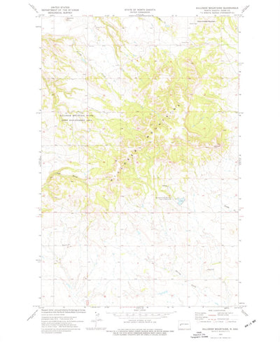 United States Geological Survey Killdeer Mountains, ND (1974, 24000-Scale) digital map