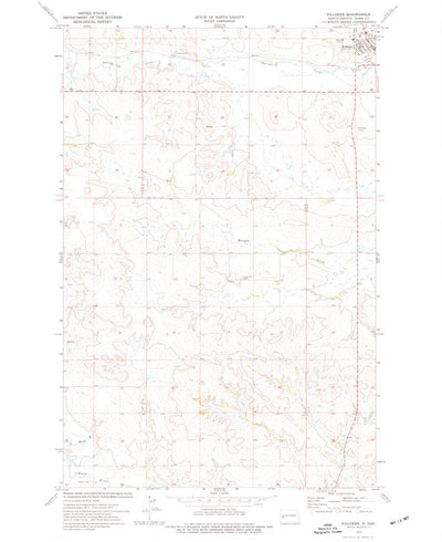 United States Geological Survey Killdeer, ND (1974, 24000-Scale) digital map