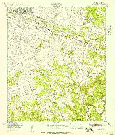 United States Geological Survey Killeen, TX (1947, 24000-Scale) digital map