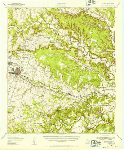 United States Geological Survey Killeen, TX (1947, 62500-Scale) digital map