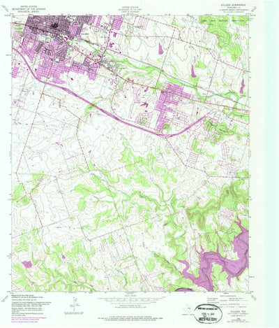 United States Geological Survey Killeen, TX (1958, 24000-Scale) digital map