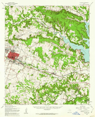 United States Geological Survey Killeen, TX (1958, 62500-Scale) digital map