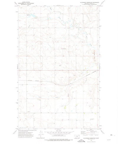 United States Geological Survey Killenbeck Reservoir, MT (1973, 24000-Scale) digital map