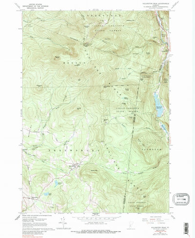 United States Geological Survey Killington Peak, VT (1961, 24000-Scale) digital map