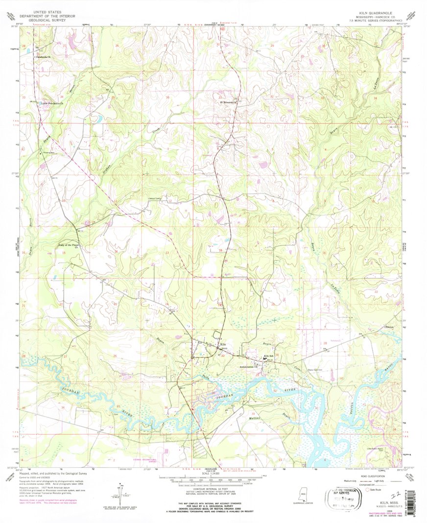 Kiln, MS (1959, 24000Scale) Map by United States Geological Survey
