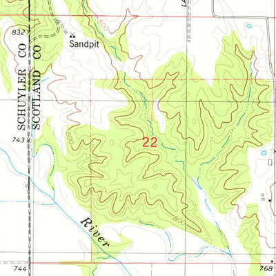 United States Geological Survey Kilwinning, MO-IA (1980, 24000-Scale) digital map
