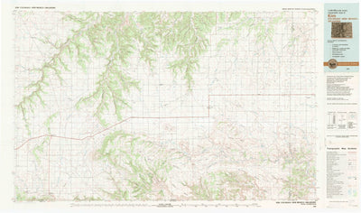 United States Geological Survey Kim, CO-NM-OK (1982, 100000-Scale) digital map